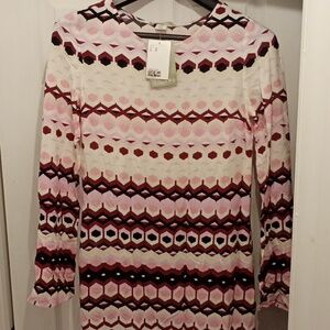 Patterned crêpe dress